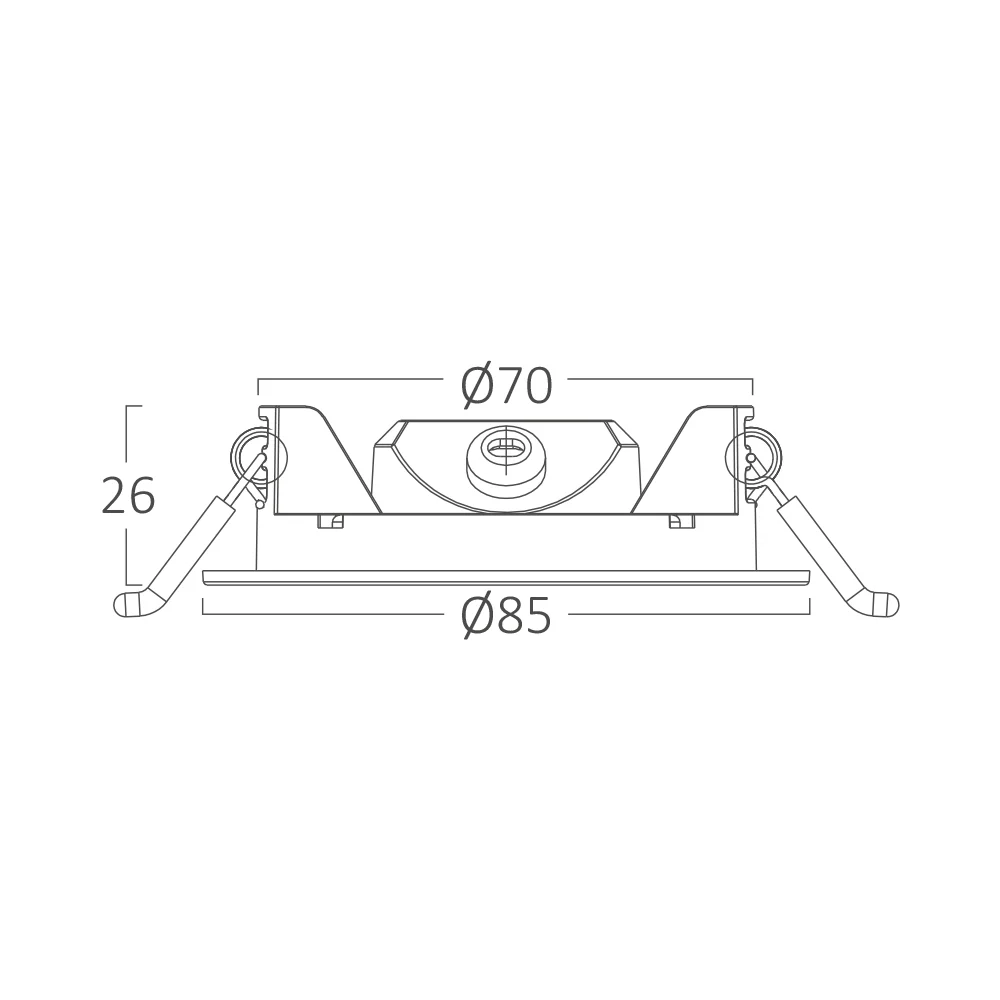Braytron süllyeszthető Led panel 4W 280Lm 3IN1 IP40 220-240V BP01-90480