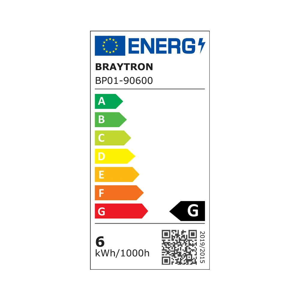 Braytron süllyeszthető Led panel 6W 3000K 470Lm IP40 220-240V BP01-90600