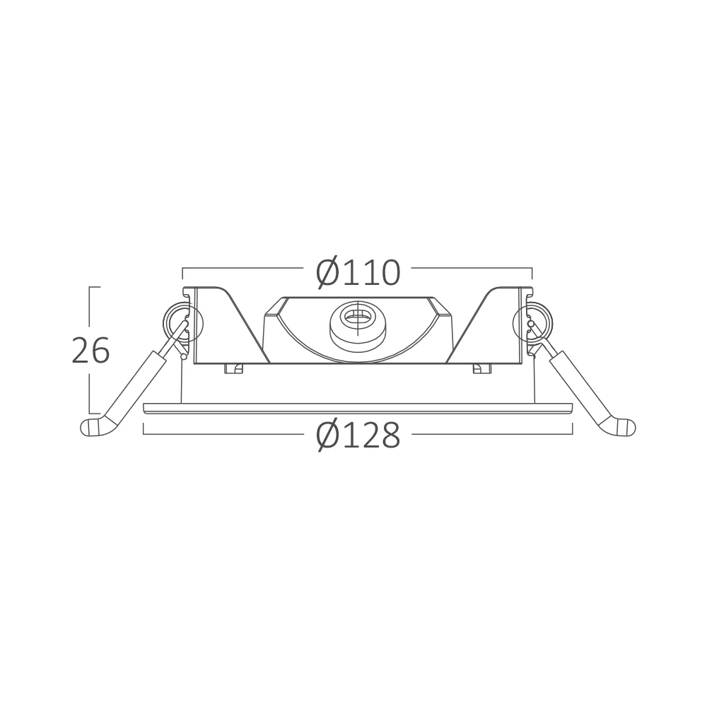 Braytron süllyeszthető Led panel 6W 3000K 470Lm IP40 220-240V BP01-90600