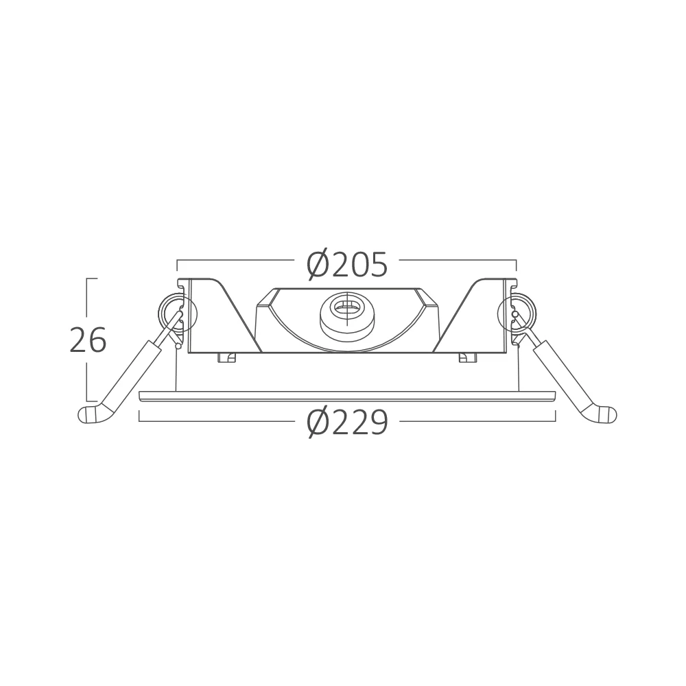Braytron süllyeszthető Led panel Dimmerelhető 18W IP40 1800Lm 3IN1 Fekete 220-240V BP01-91881