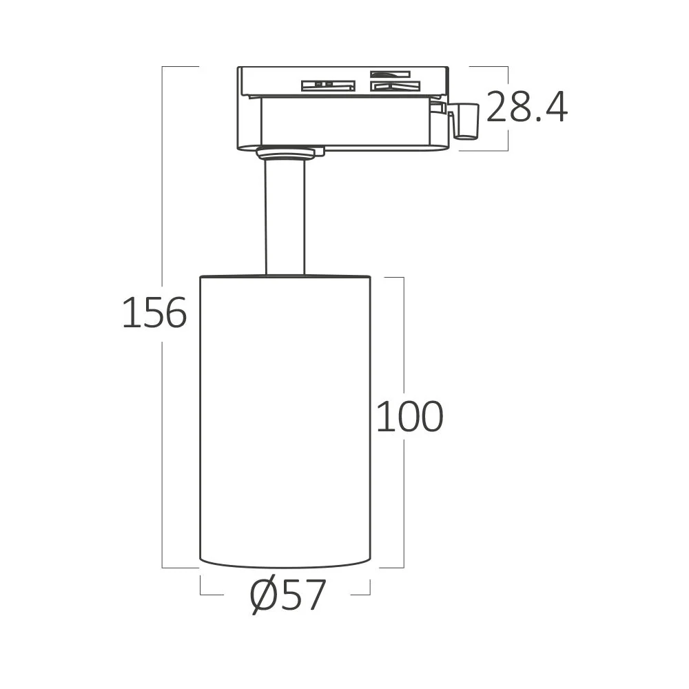 Braytron Sínreszerelt lámpa 1xGU10 max.1x10W BH04-10601