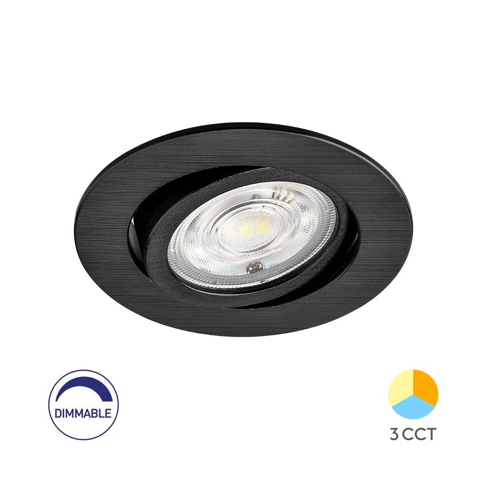 Braytron spot ledlámpa 7W 750 lm 3IN1 Fényerőszabályozható Fekete IP20 220-240V BD02-60781