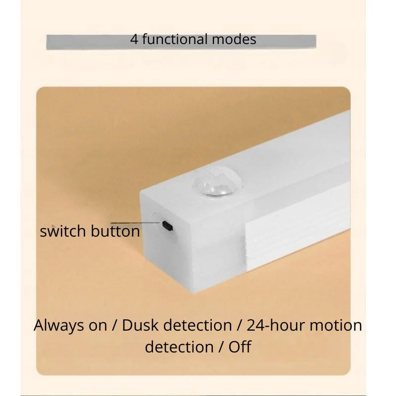 Ansal LED Mozgásérzékelős Fénycsík 2db – USB Tölthető Mágneses Szekrényvilágítás