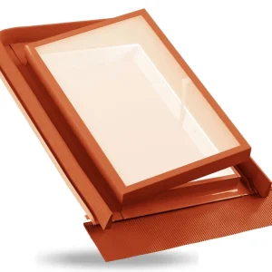 ALFA ADUO Téglavörs RAL8004 tetőkibúvó ablak kétirányú nyílás 45x55 cm