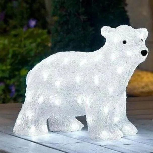 Téli dekor szett - 1,5 m-es díszfa 200 LED-del és jegesmedvével + BÓNUSZ ajtódísz
