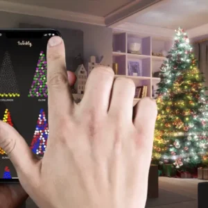 TWINKLY műfenyő integrált intelligens fényfűzérrel, magassága 180cm