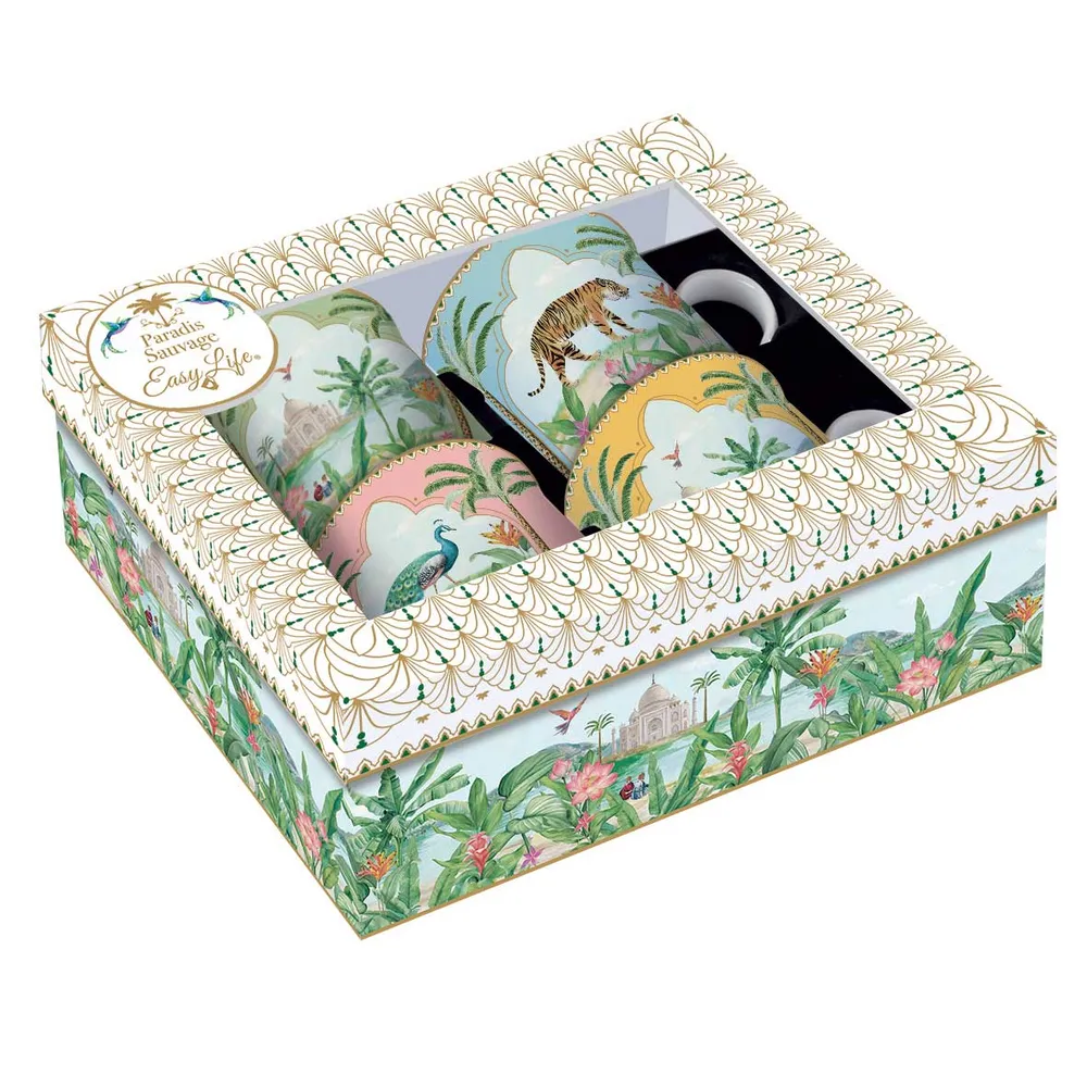 Porcelán bögre 4 db szett Paradise Sauvage