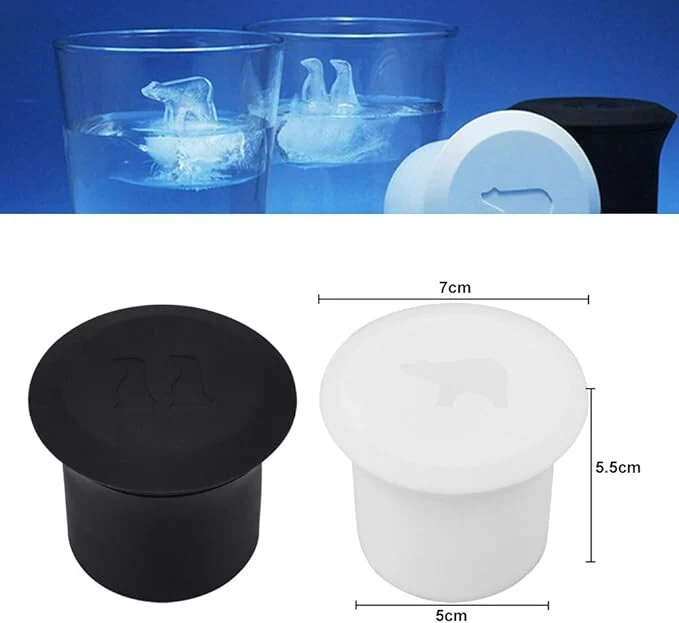 Decareta szilikon jégkocka forma szett – 4 db figurás, BPA-mentes