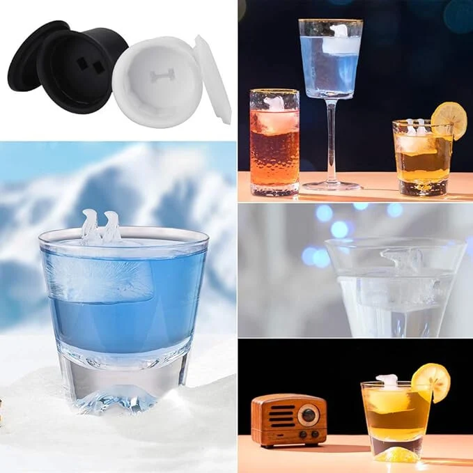 Decareta szilikon jégkocka forma szett – 4 db figurás, BPA-mentes