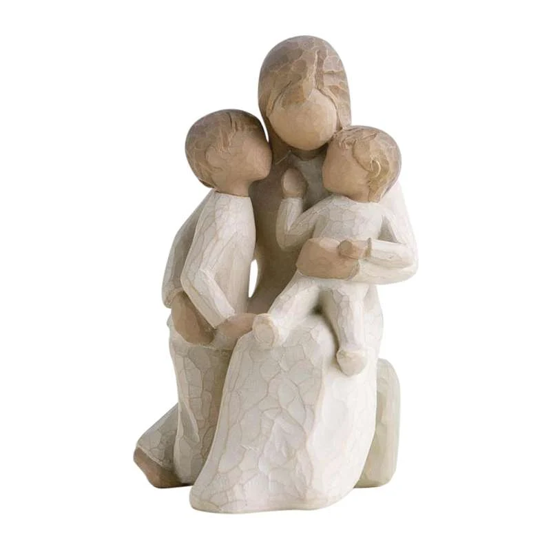 Willow Tree Csendesen Figur (anya két gyermekkel)
