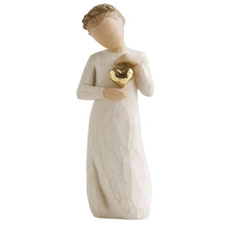 Willow Tree Emléktárgy figura (lány aranyszínű szívvel)