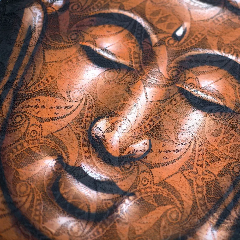 Buddha festmény, réz brokát 80x60cm