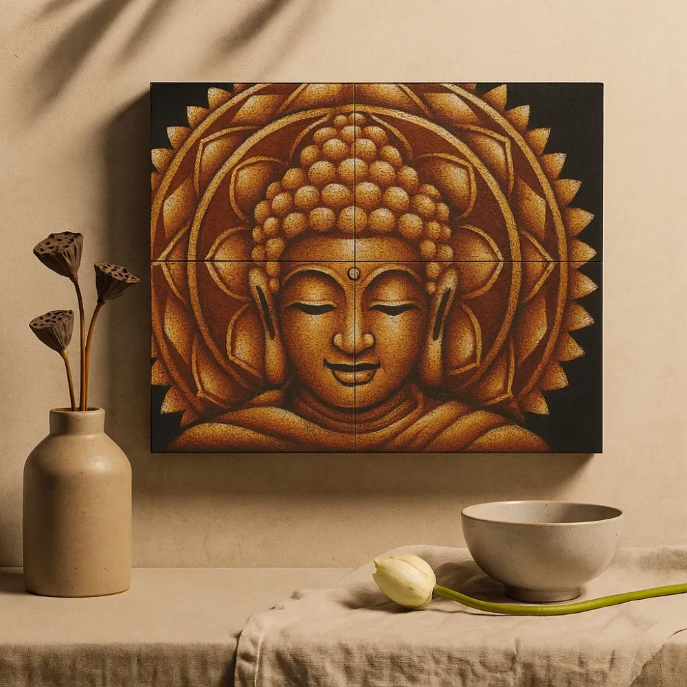 Buddha Mandala vászon falikép szett 4 darabos