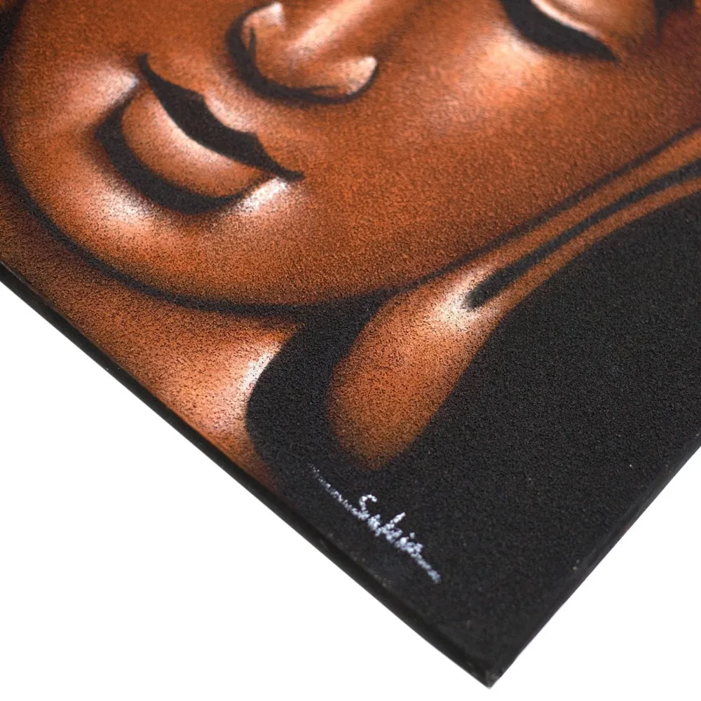 Buddha vászonfestmény réz homok felülettel