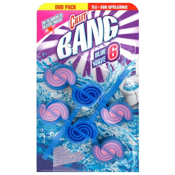 Cillit Bang Wc-block Blue Wave 6 friss virág illat 2x39g