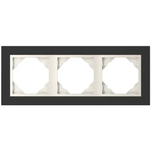 90930_TEC Crystal Hármas keret, fekete kristály/gyöngyház