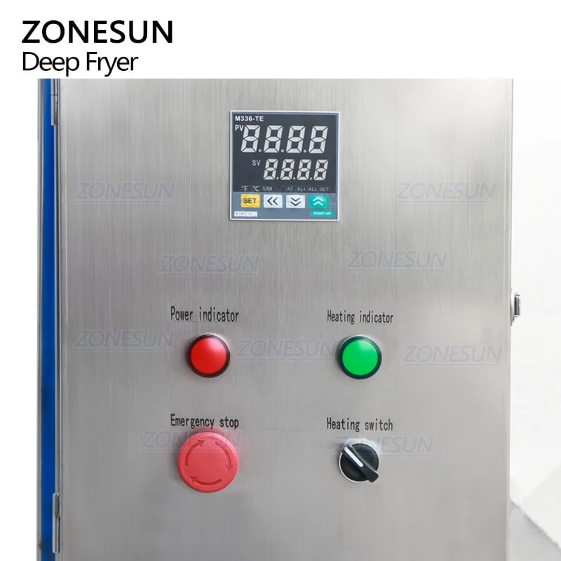 Zonesun ZS-FRY01 Kereskedelmi dupla kosarak burgonya chips sült csirkeolaj-víz elválasztás ipari mély sütőgép