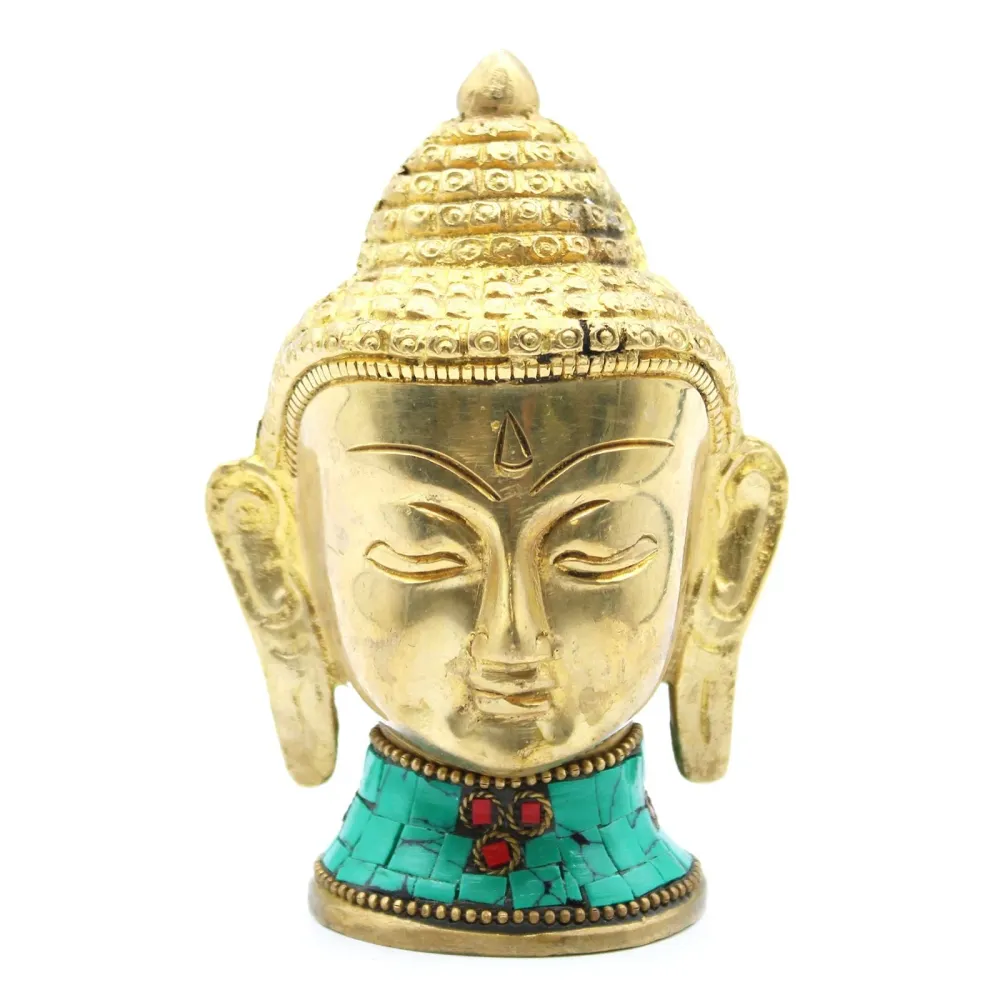 Réz Buddha Fej Szobor – 5 cm