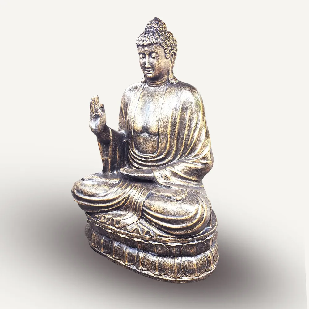 Buddha szobor tanító lótusz 2m antik arany