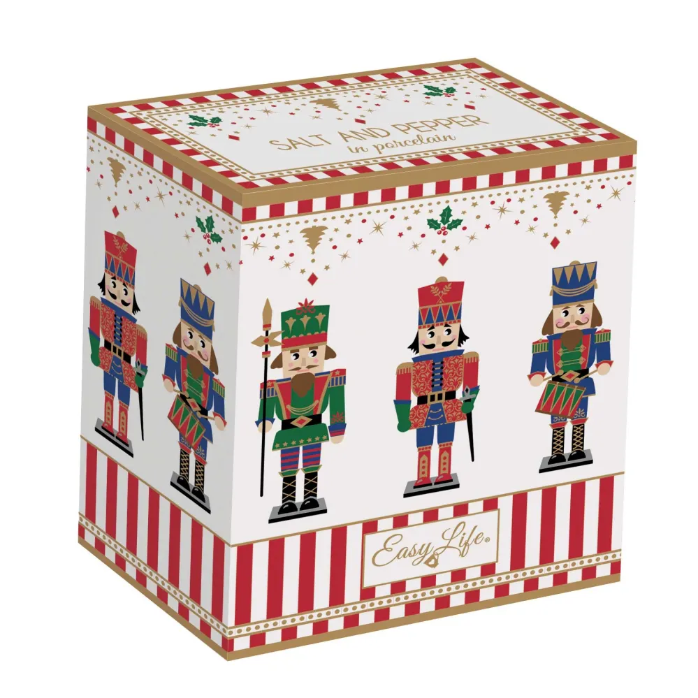 Diótörő formájú porcelán só-borsszóró szett Nutcrackers