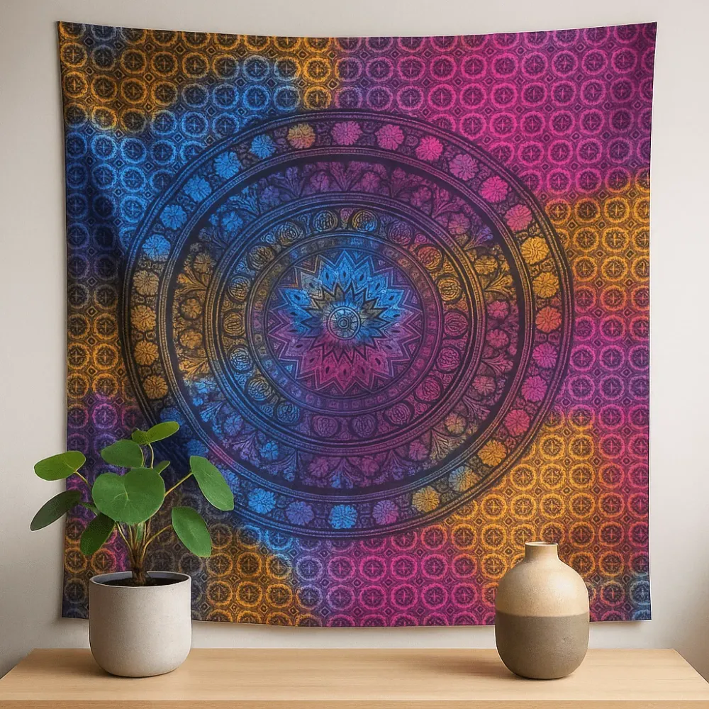 Elefánt faliszőnyeg pamut mandala