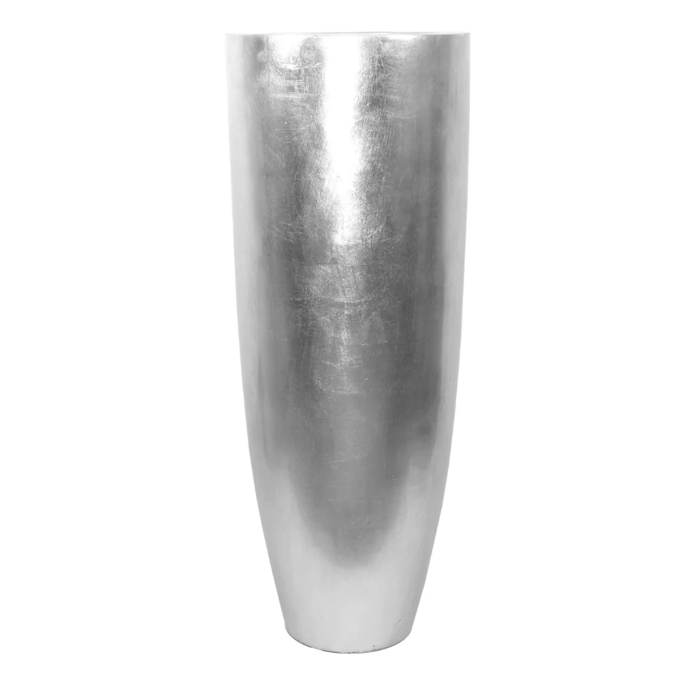 EVORA óriás ezüst design kaspó Ø 40 x 105 cm