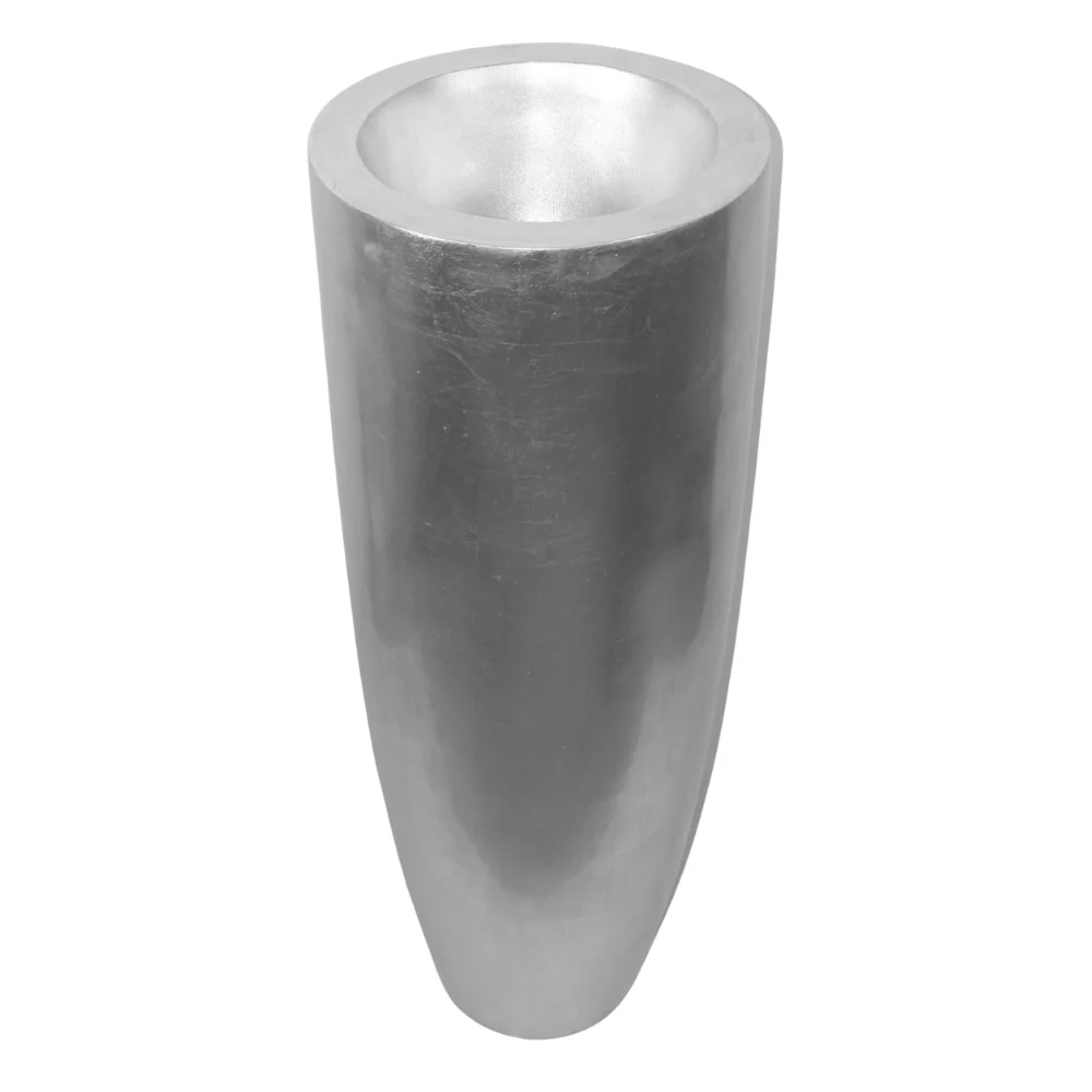 EVORA óriás ezüst design kaspó Ø 40 x 105 cm
