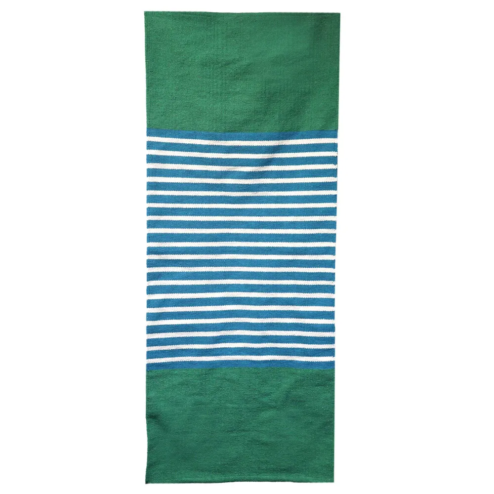 Futószőnyeg, kék-zöld pamut 70x170cm