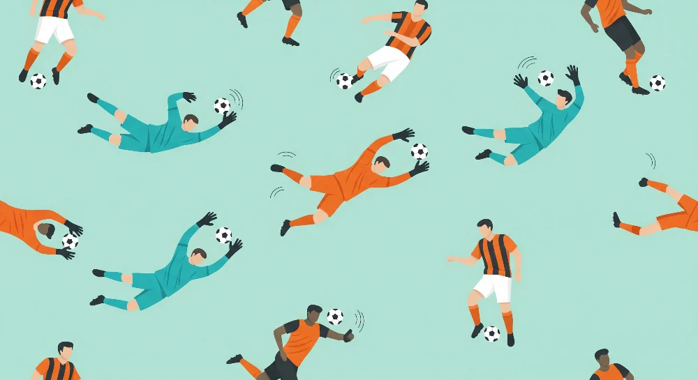 Gyerekek szobájának tapétája | Futballisták akció közben pasztell háttér előtt