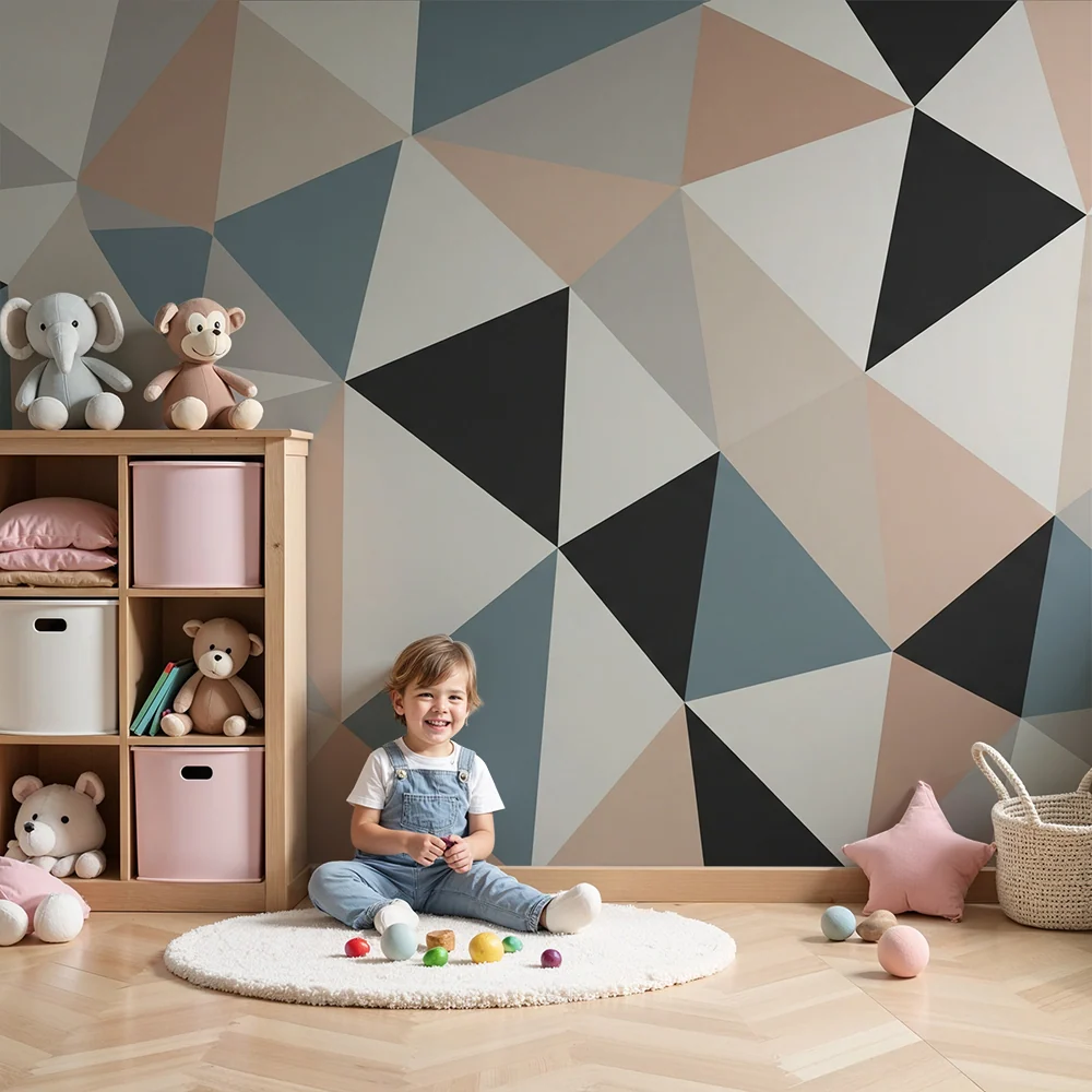 Gyerekszoba tapéta | Modern geometriai minták