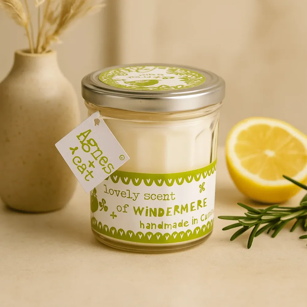 Illatos szójaviasz gyertyás üveg, Windermere 220ml