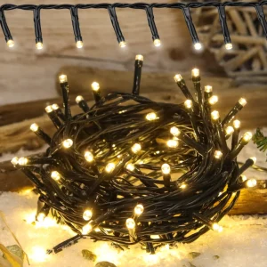 Karácsonyi fényfüzér, kültéri/beltéri 230VAC, 2+5M, 200LED, 3,6W, 2600-2700K, IP44 CHRSTHOB200WW