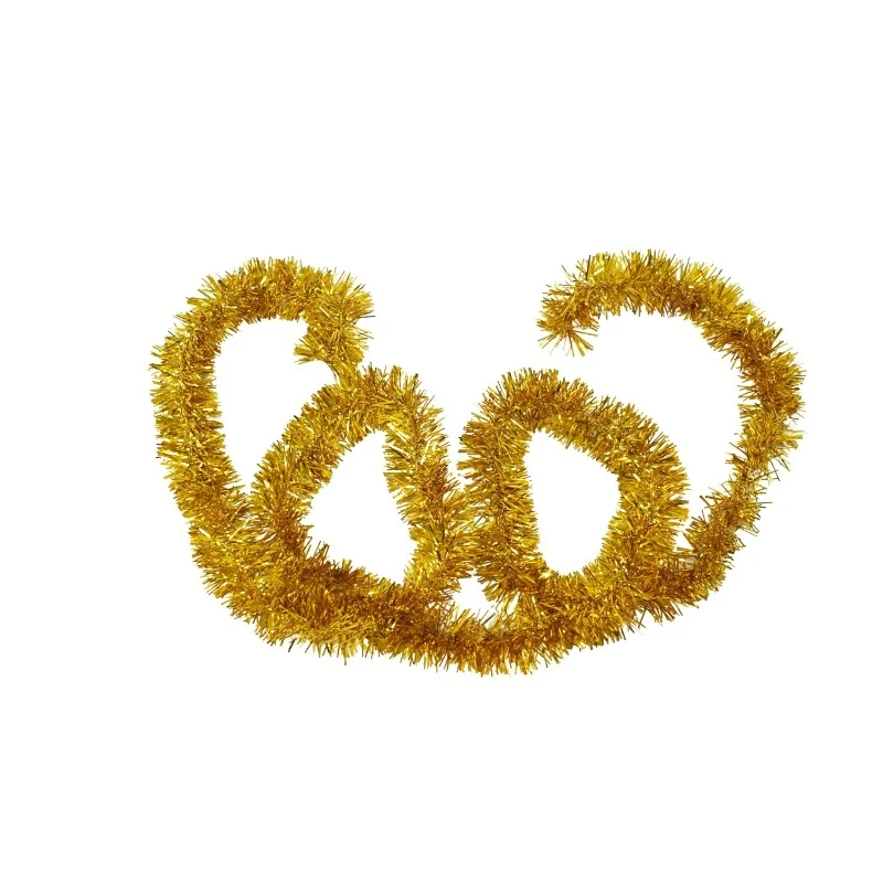 Karácsonyi girland, Vivimall, arany, méret: 2 m x 5 cm, anyaga: PVC fólia, bel-/kültéri