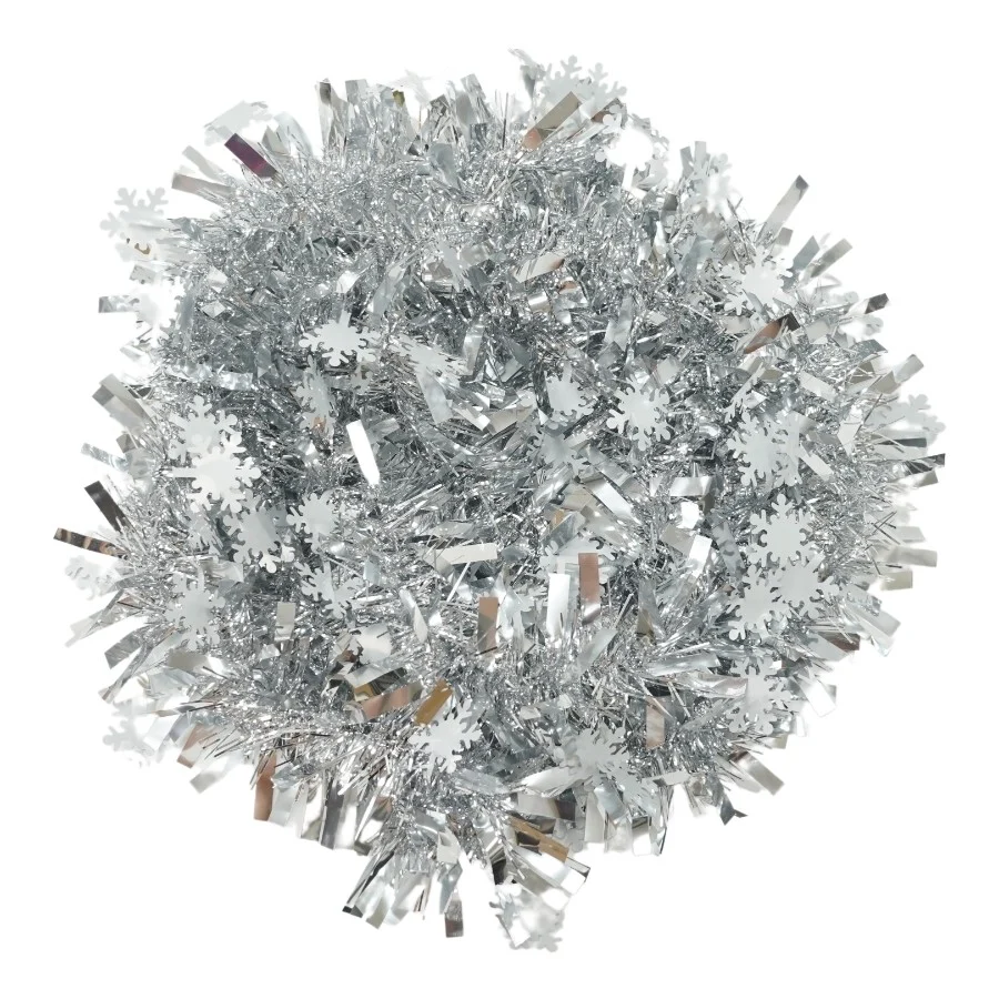 Karácsonyi girland, Vivimall, ezüst, méret: 2 m x 9 cm x 9 cm, anyag: PVC fólia, bel-/kültéri