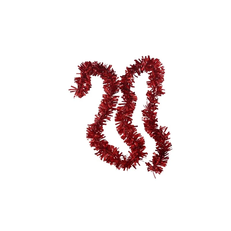 Karácsonyi girland, Vivimall, piros, méret: 2 m x 9 cm, anyag: PVC fólia, beltéri/kültéri