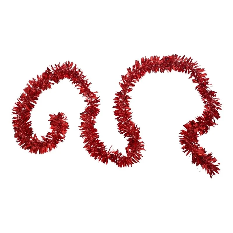 Karácsonyi girland, Vivimall, piros, méret: 2 m x 6.5 cm anyaga: PVC fólia, bel- és kültérre