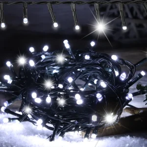 Karácsonyi sziporkázó fényfüzér, kültéri/beltéri 230VAC, 2+10M, 400LED, 3,6W, 12000-13000K, IP44 CHRSTHOSC400CW