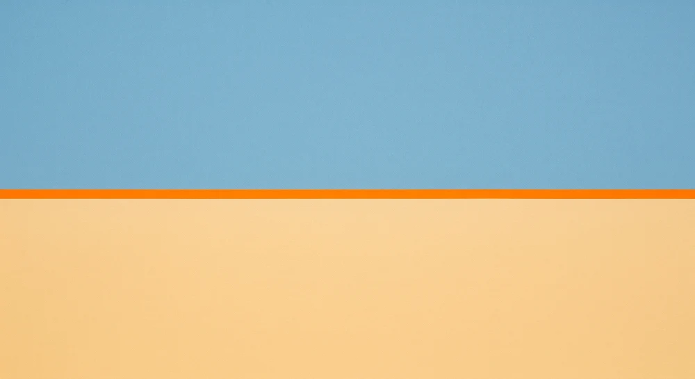 Kids room wallpaper | Kék ég és lágy homok narancssárga érintéssel