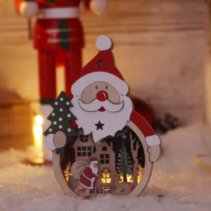LED karácsonyi dekoráció, mikulás, elemes Timer 6+18h,3LED, 3000K, 2xAAA CHRSCW3WW