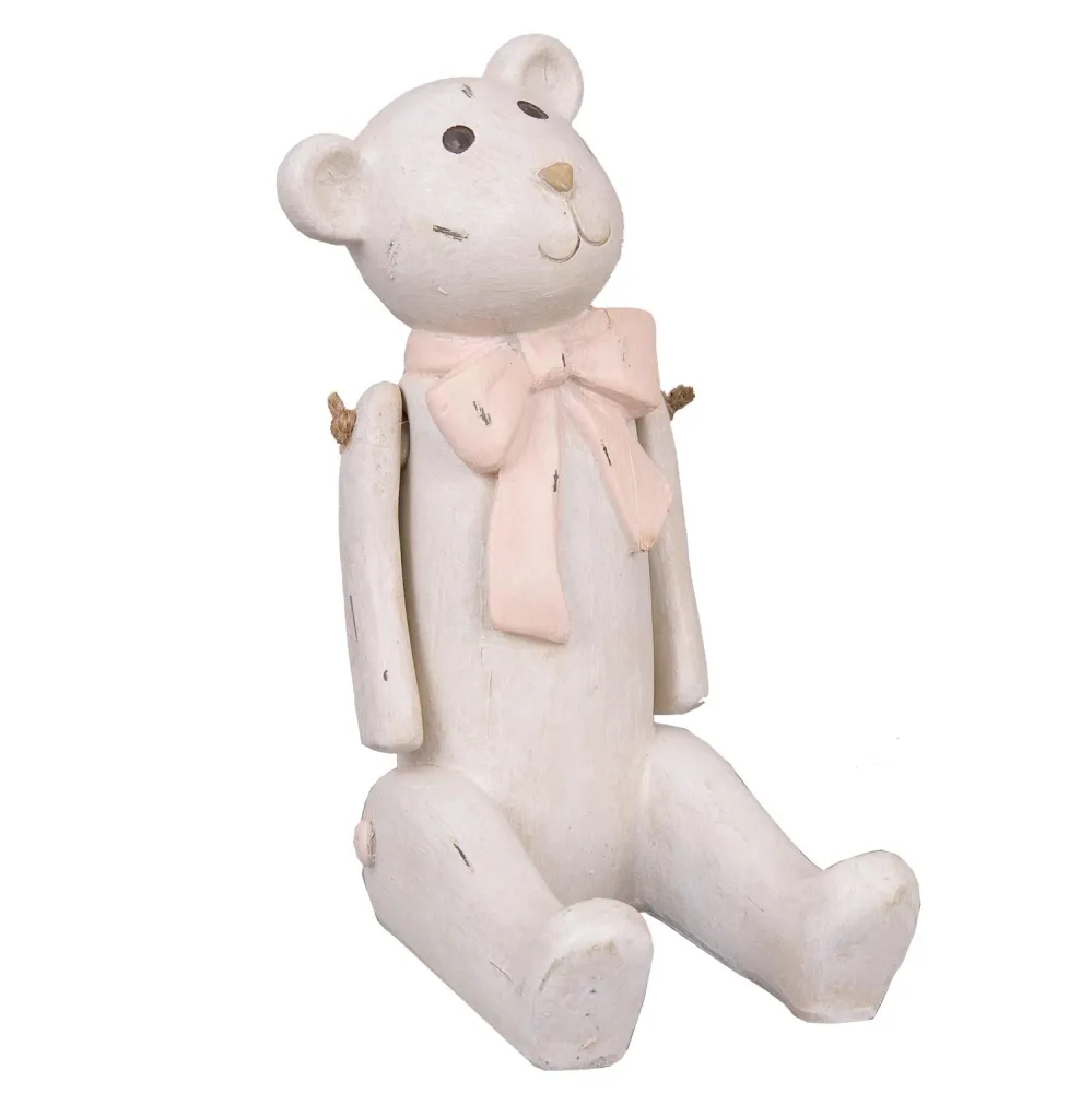 Nosztalgikus ülő kismaci dekor figura
