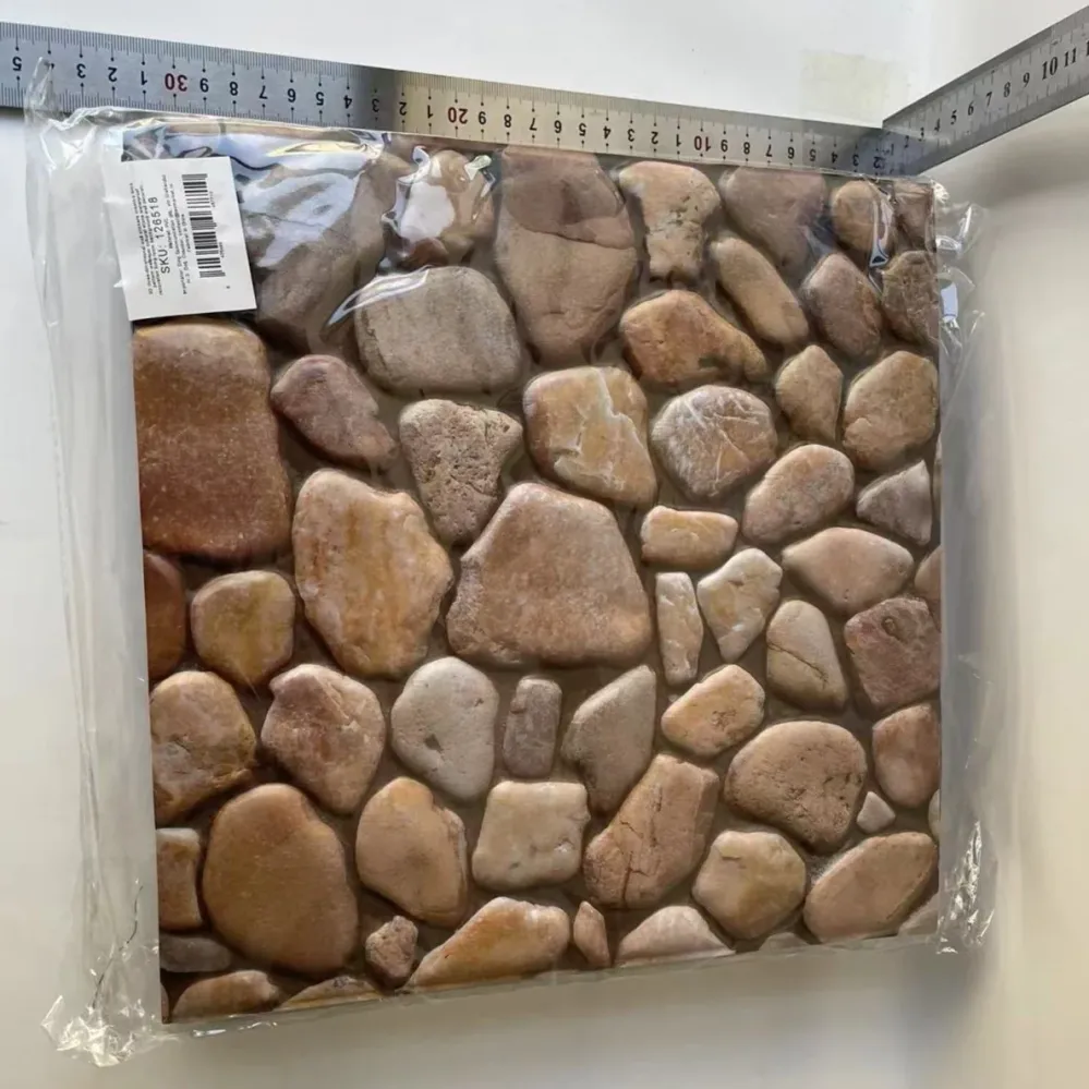 10 x 3D Öntapadós Tapétacsempe, Kőhatású, Konyhába, Nappaliba, Könnyen Tisztítható, Vízálló, Öntapadós, 30x30 cm, Barna