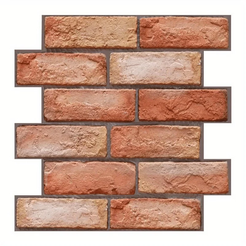 10 db öntapadós 3D tapétapanel, téglamintás, konyhába, nappaliba, könnyen tisztítható, vízálló, 30x30 cm, barna