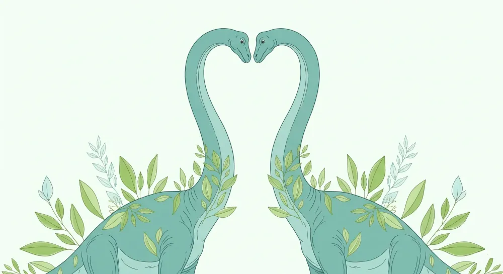 Nursery room wallpaper | Dinoszauruszok szerelmesei diplodokusszal