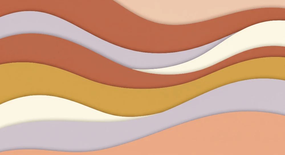 Nursery room wallpaper | Gyengéd hullámok pasztell színekkel nyugtató hangulatért