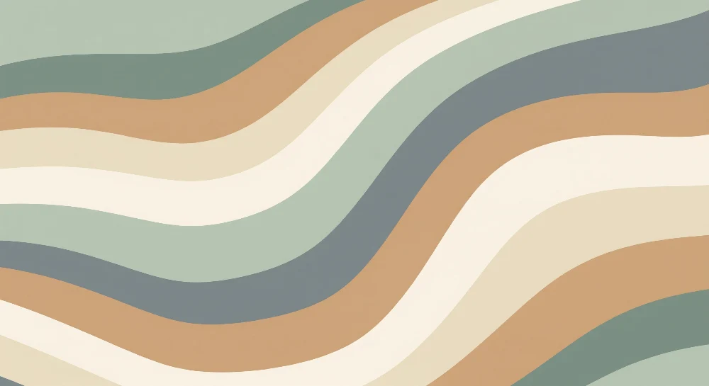Nursery room wallpaper | Hullámzó minták puha és természetes árnyalatokban