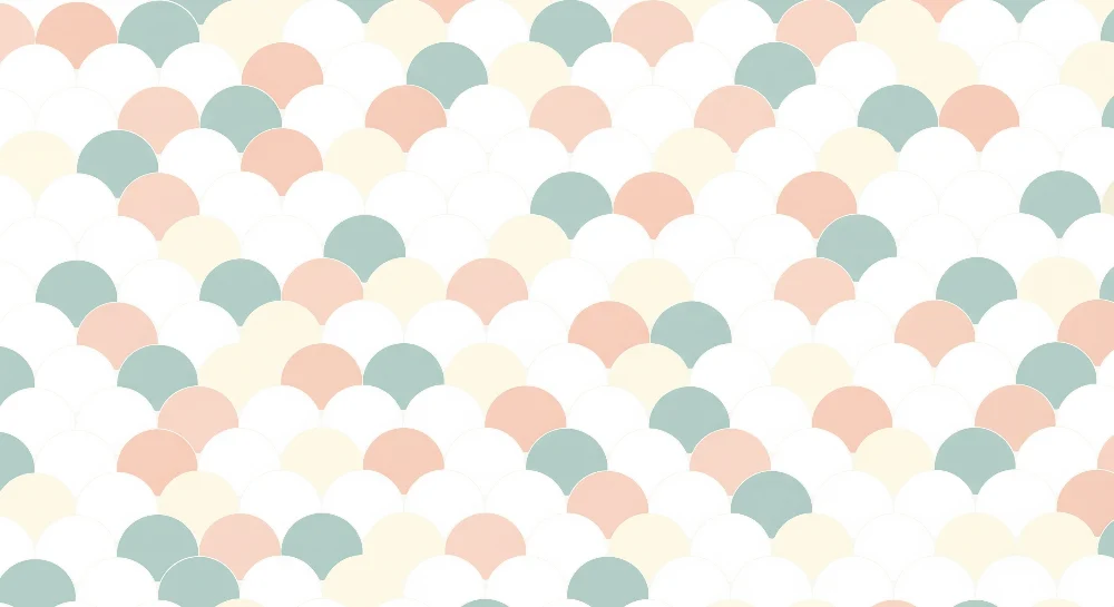 Nursery room wallpaper | Pastel half-circle patterns soft harmony