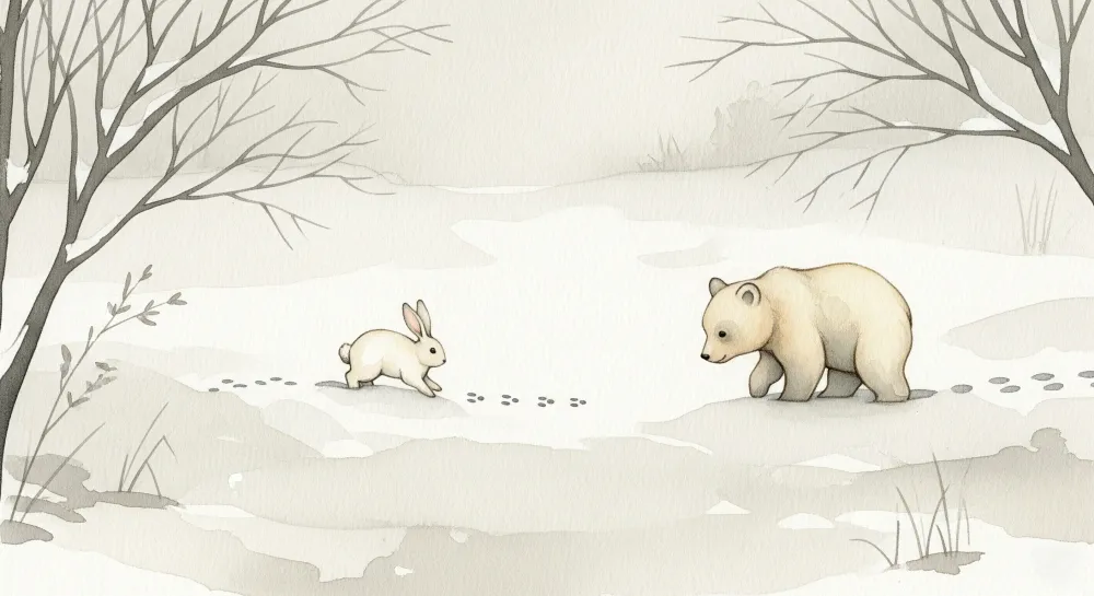 Nursery room wallpaper | Téli találkozások az erdőben