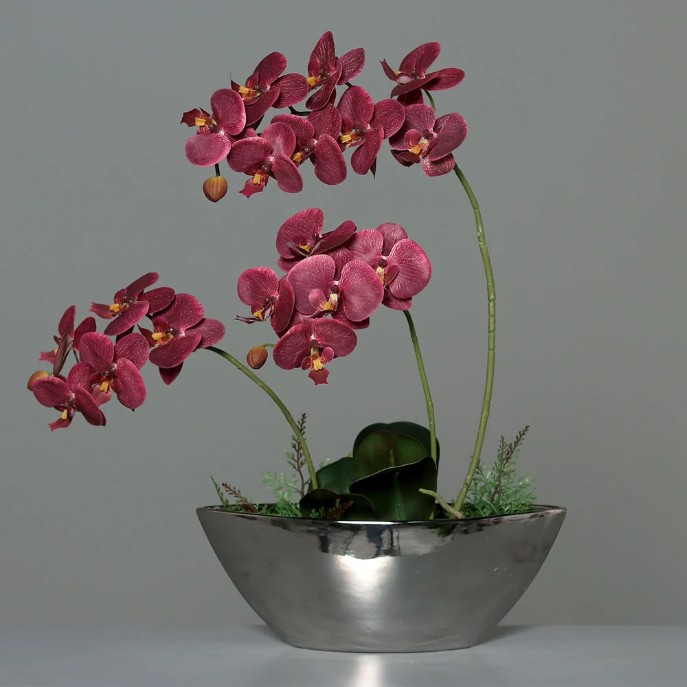 ORCHID burgundi vörös mű orchidea 54 cm