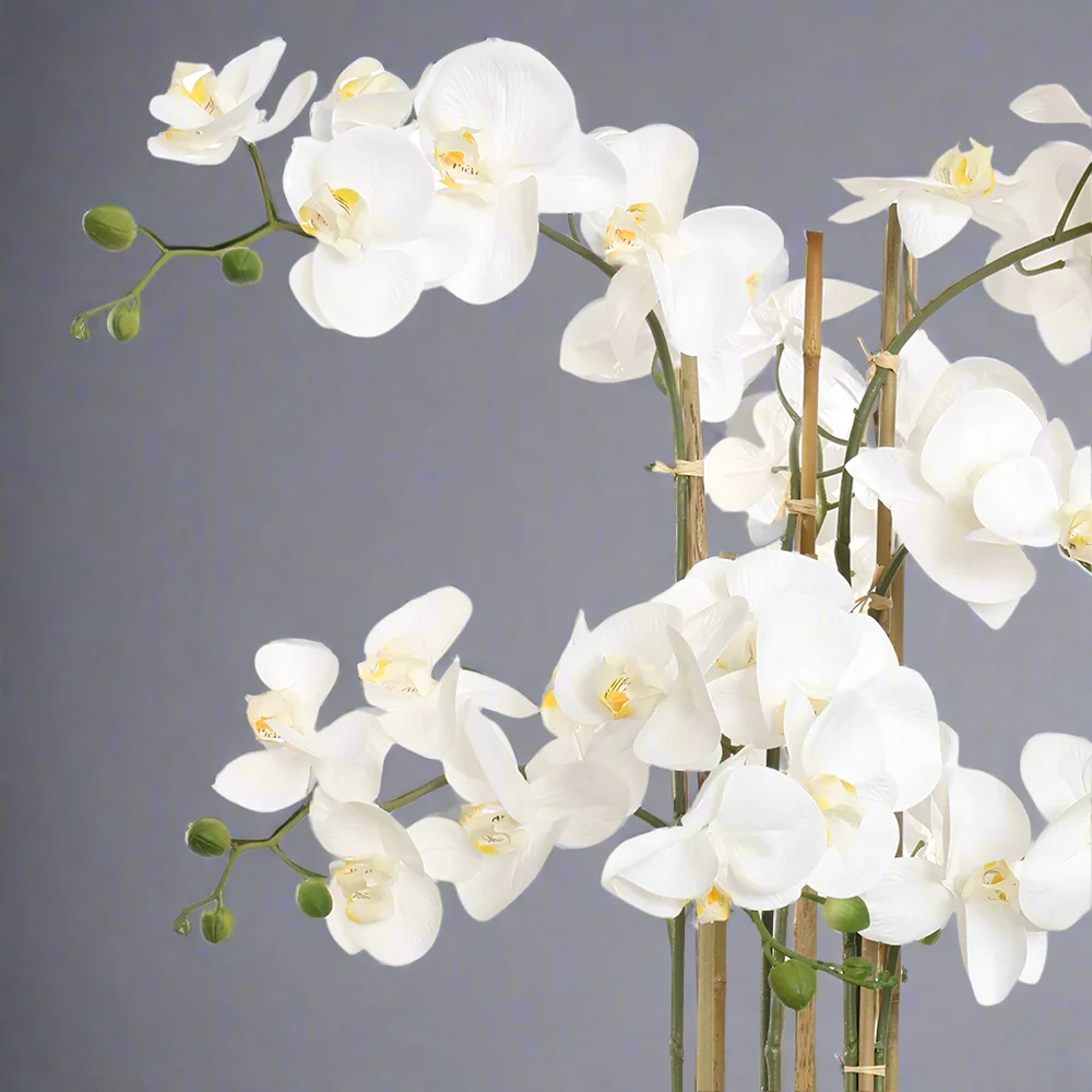 ORCHID fehér cserepes mű orchidea 90 cm