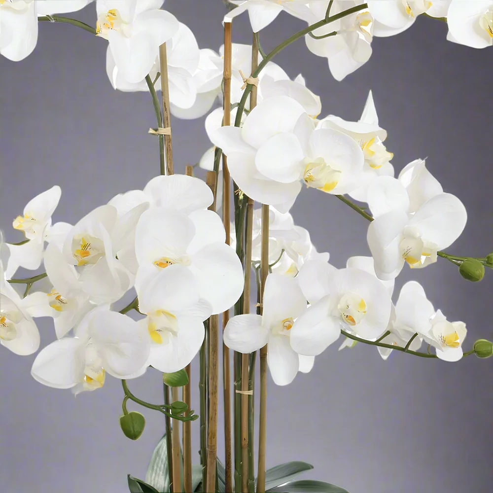 ORCHID fehér cserepes mű orchidea 90 cm